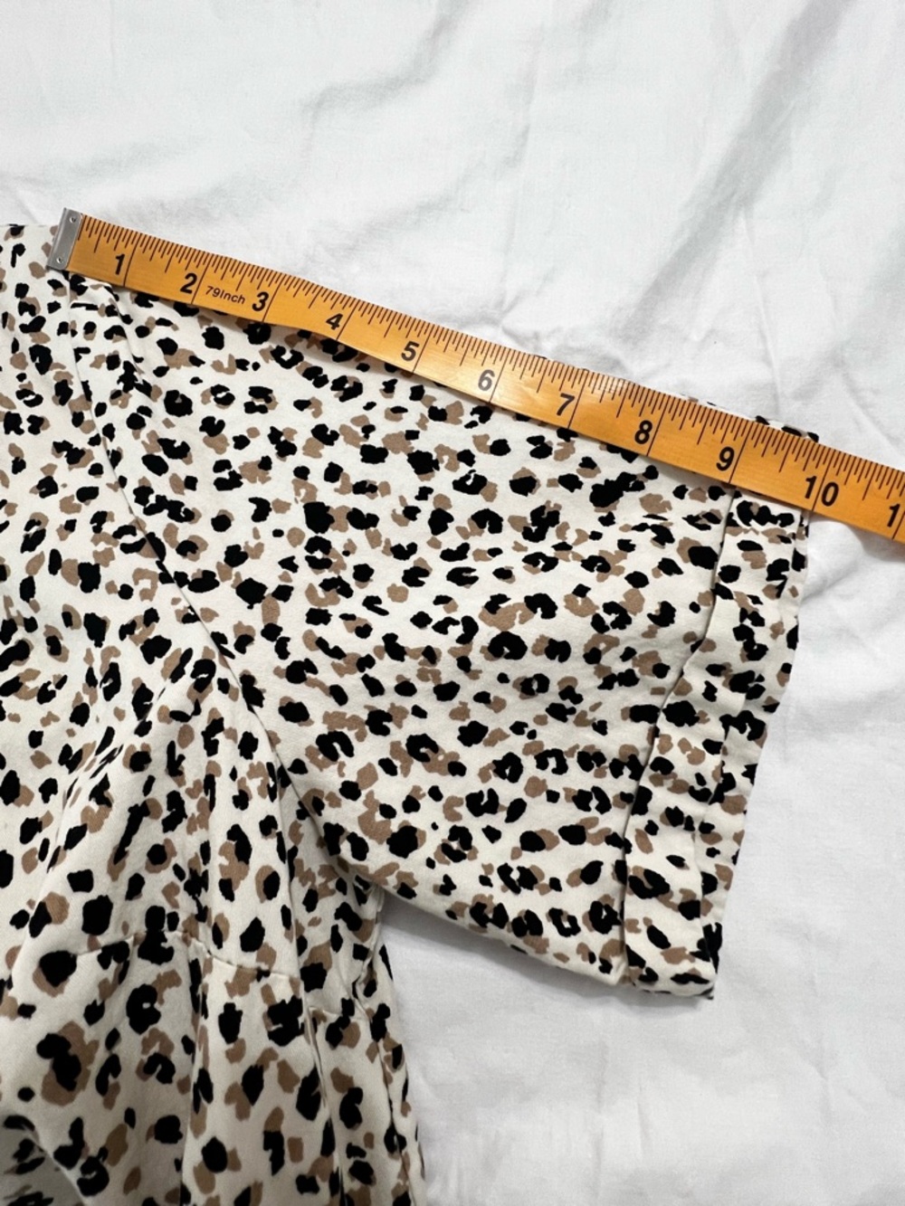 Who What Wear Leopard Print Button Front Shirt Dress Cotton Short Sleeve M - Picture 7 of 7